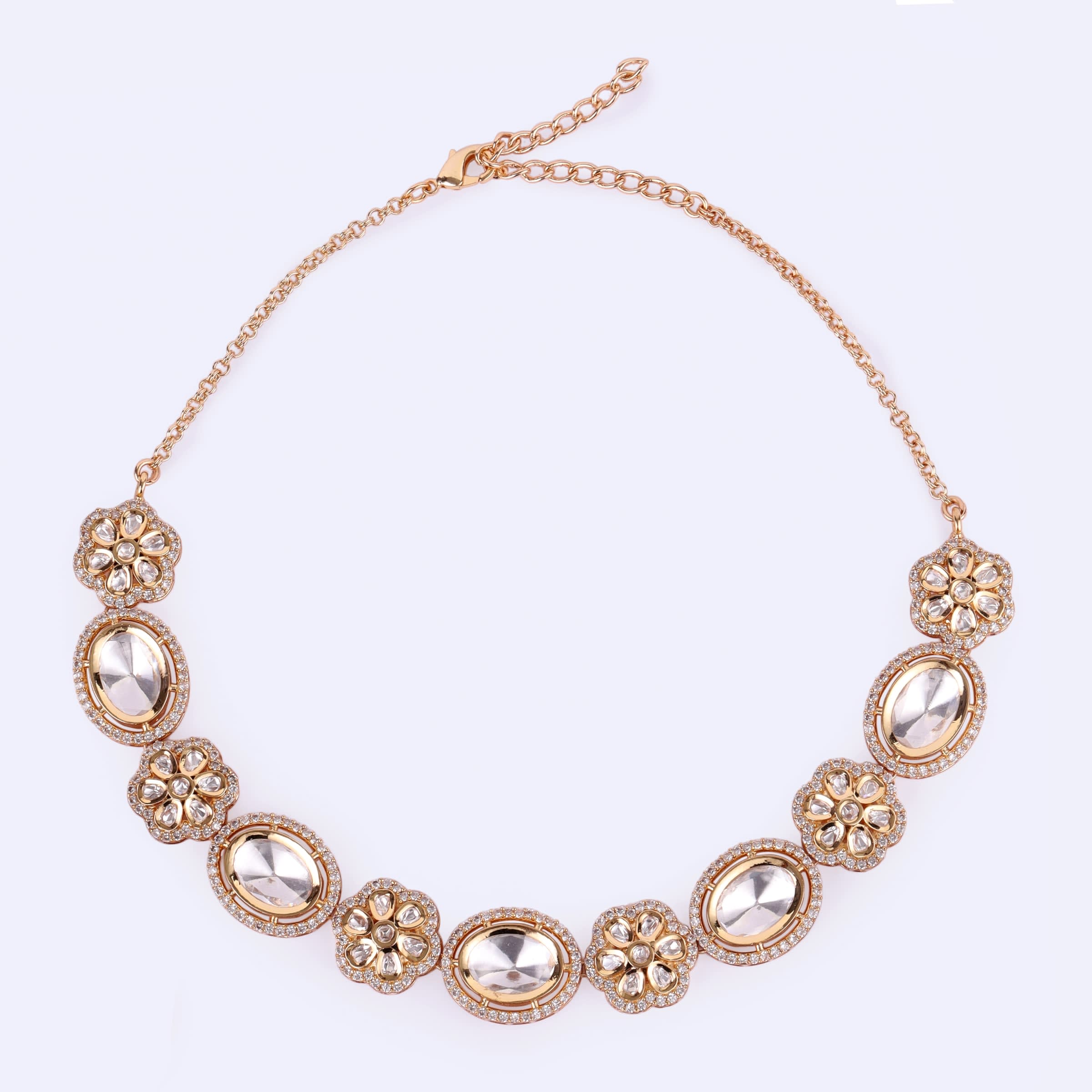 Mehendi Kundan Necklace Set thumbnail 3