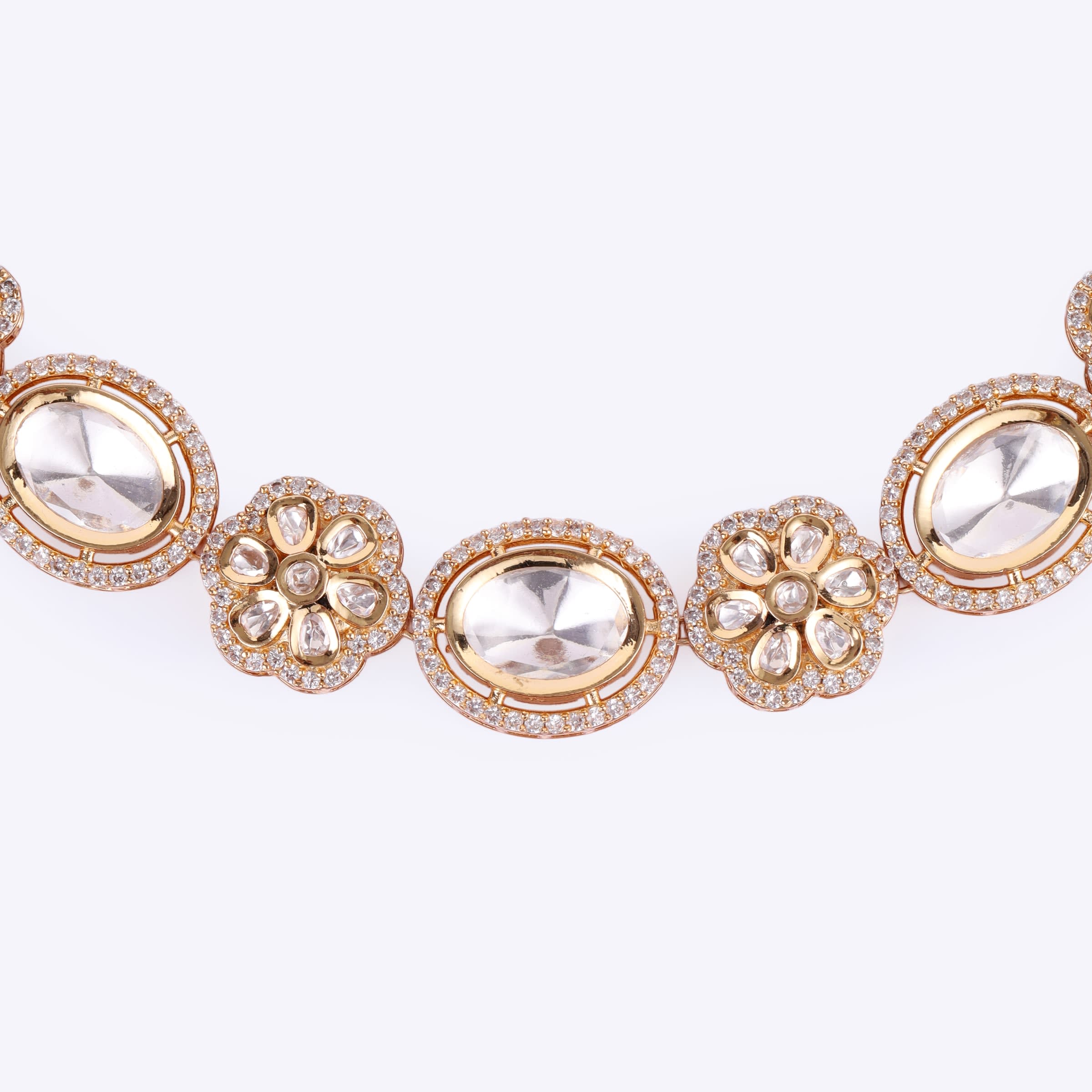 Mehendi Kundan Necklace Set thumbnail 4