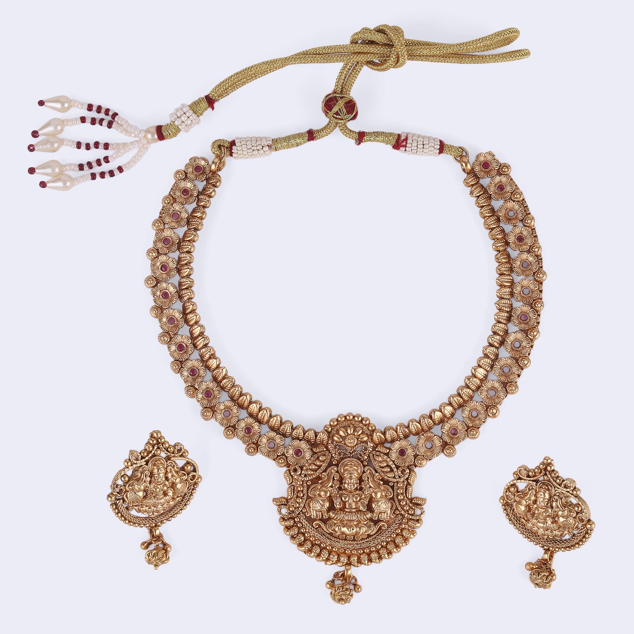 Reception Meenakari Necklace Set — handcrafted necklace-sets by Sirini Jewellery