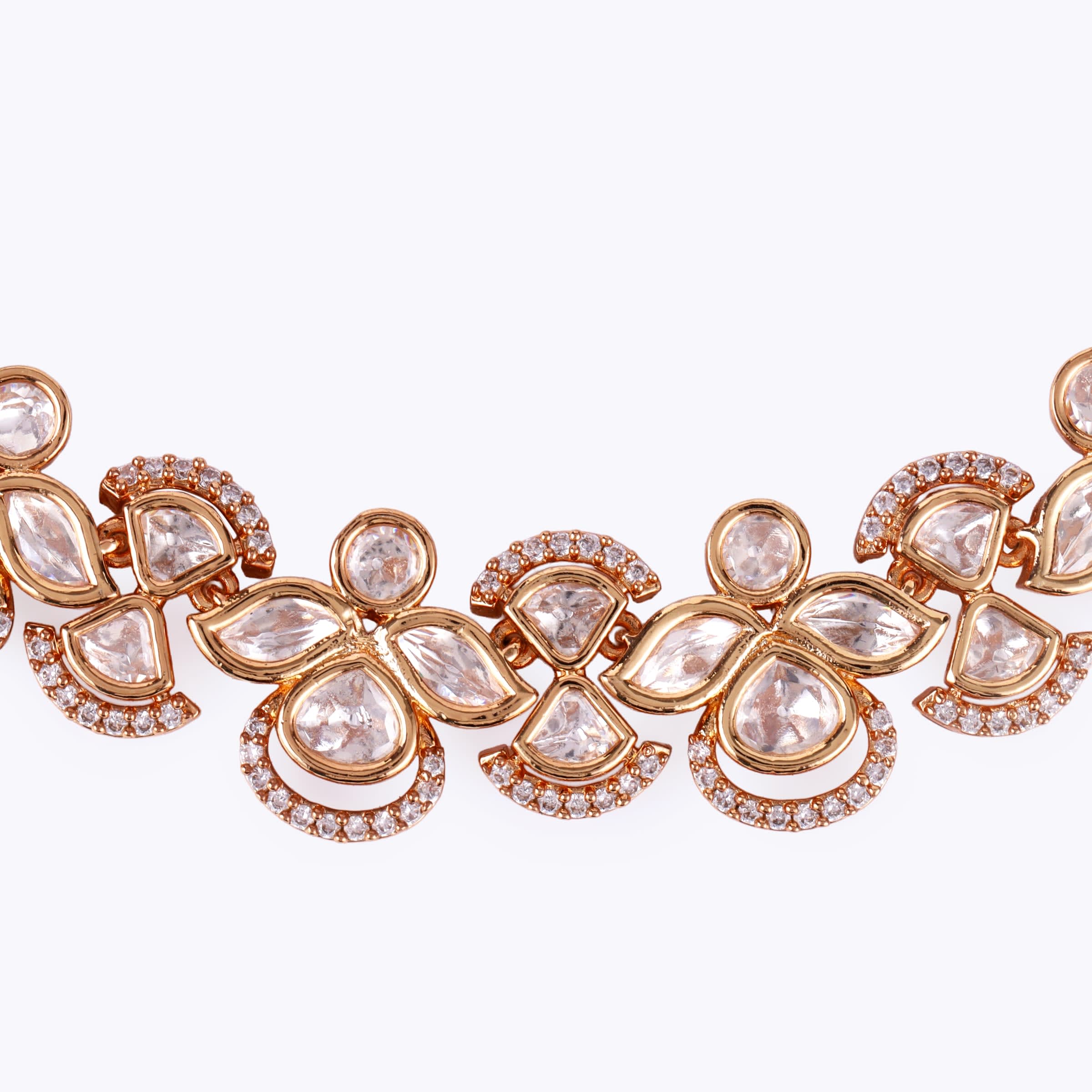 Puja Antique Gold Necklace Set thumbnail 4