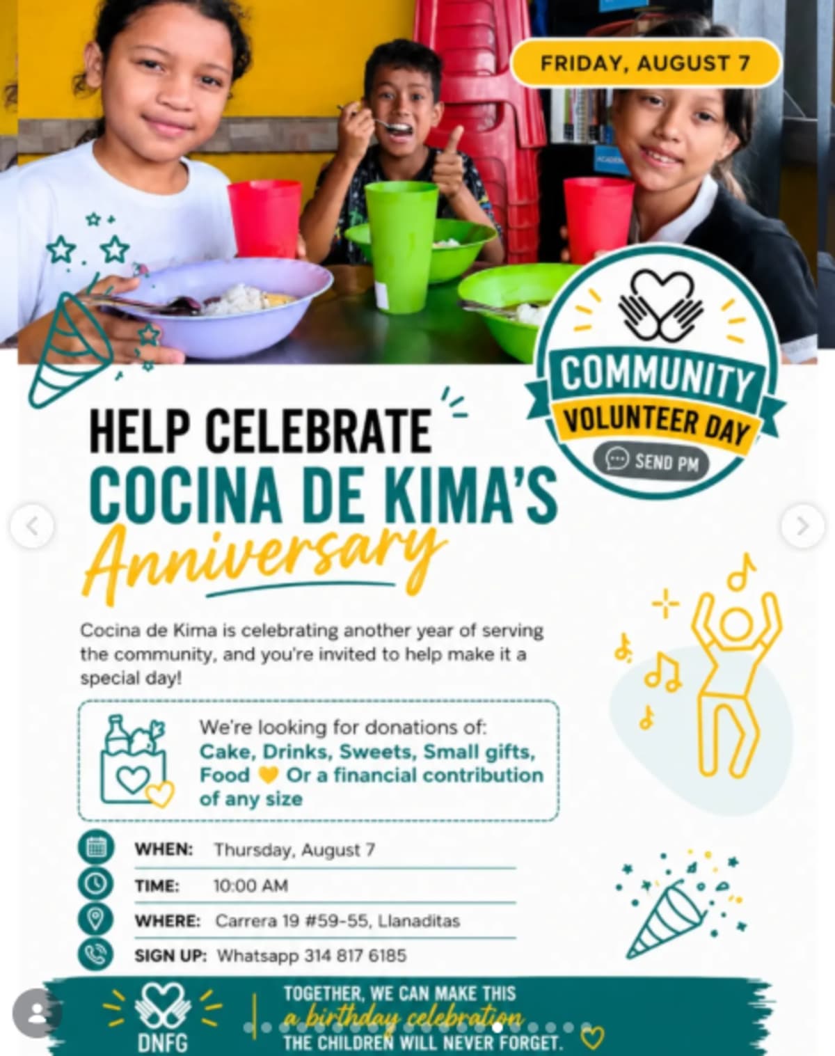 Cocina de Kima Anniversary – Community Volunteer Day