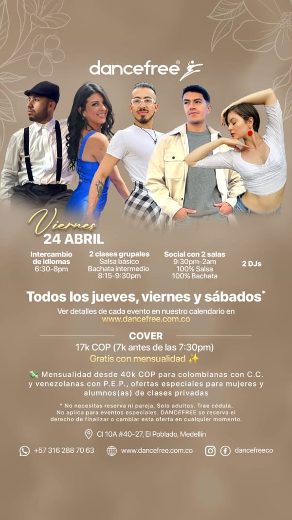 Language Exchange, Salsa & Bachata Classes, and Social Dancing