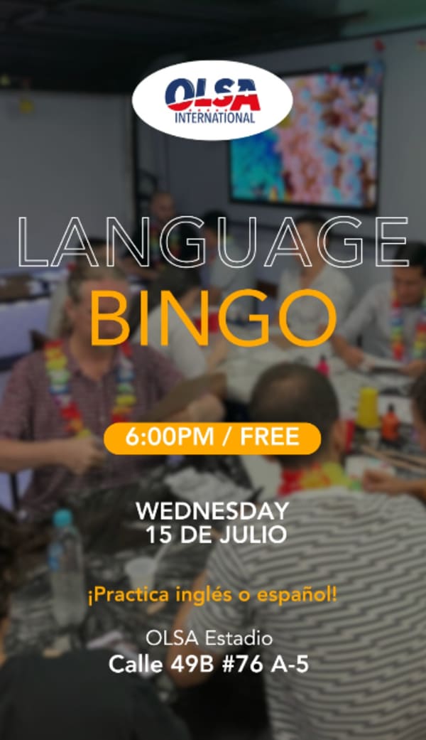 Language Bingo at OLSA Estadio