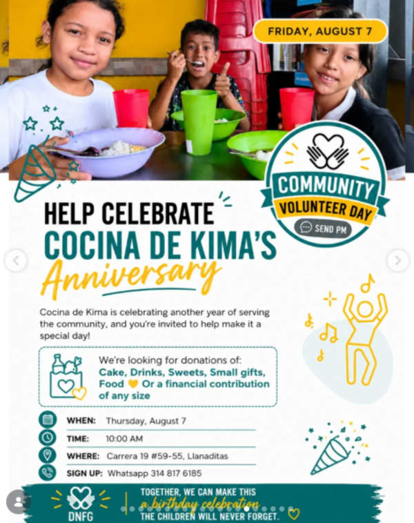 Cocina de Kima Anniversary – Community Volunteer Day