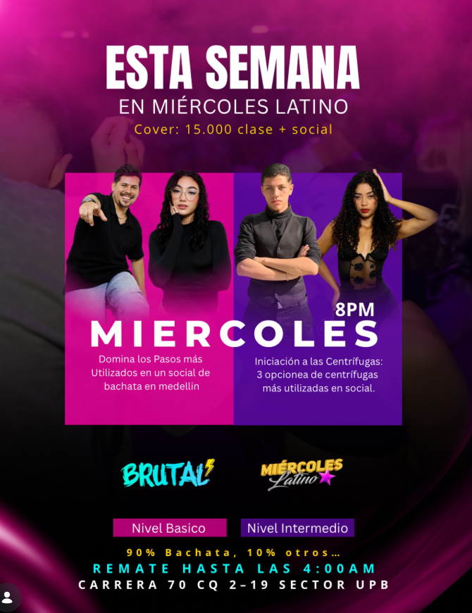 Miércoles Latino – Bachata Classes & Social