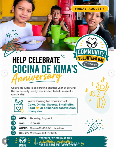 Cocina de Kima Anniversary – Community Volunteer Day