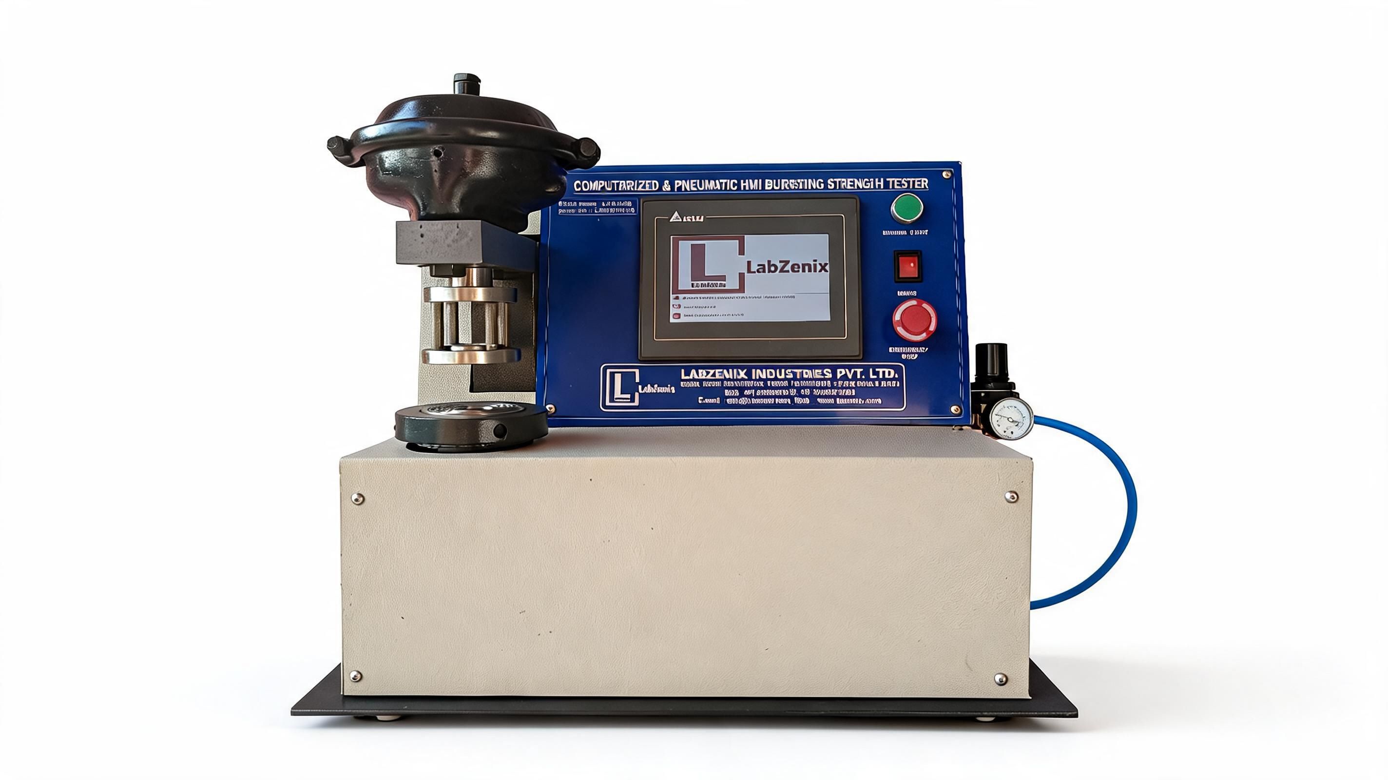 Bursting Strength Testing Machine with HMI Touch Screen | LabZenix