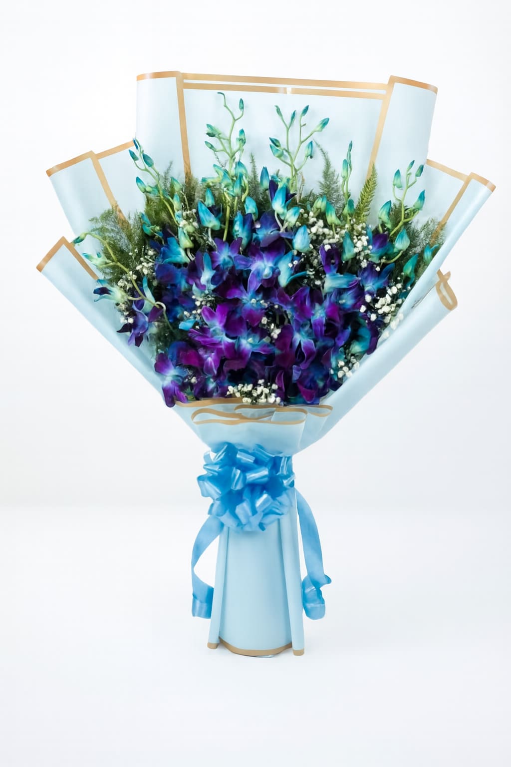 10 Exotic Blue Orchid Bunch