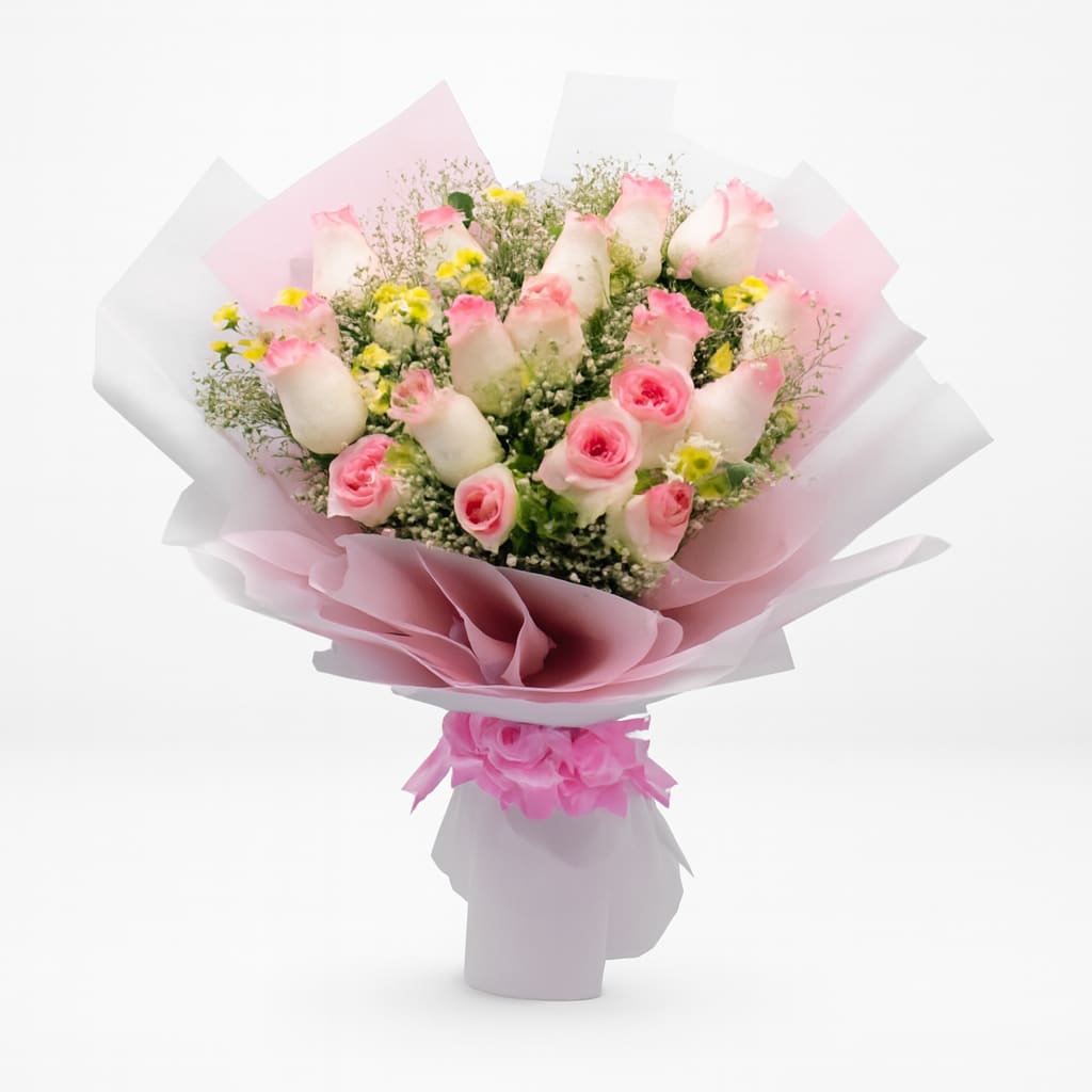 20 Blush Cloud Luxury Rose Wrap