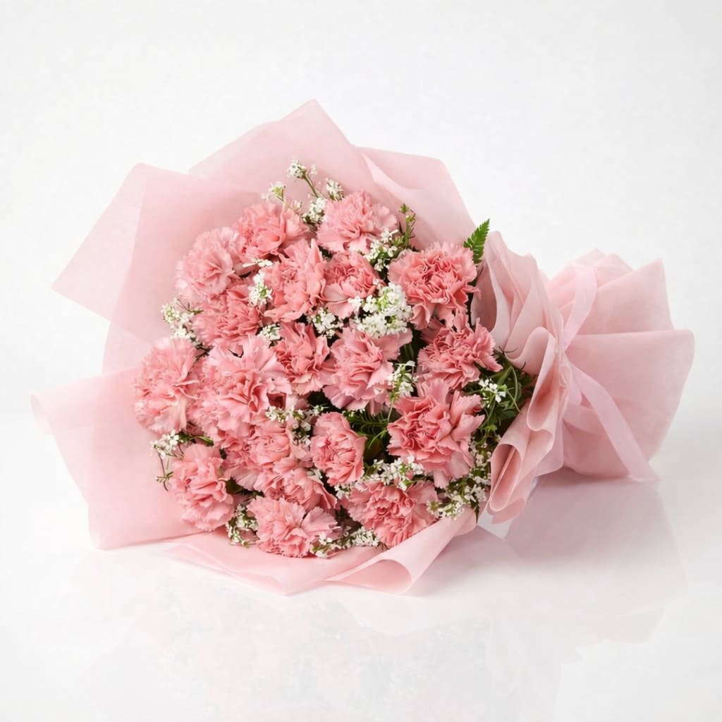 10 Lovely Pink Carnations