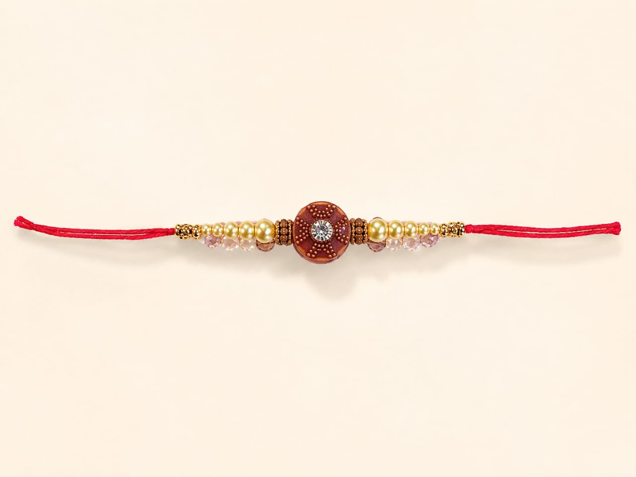 Handcrafted Wooden Mandala Designer Rakhi
