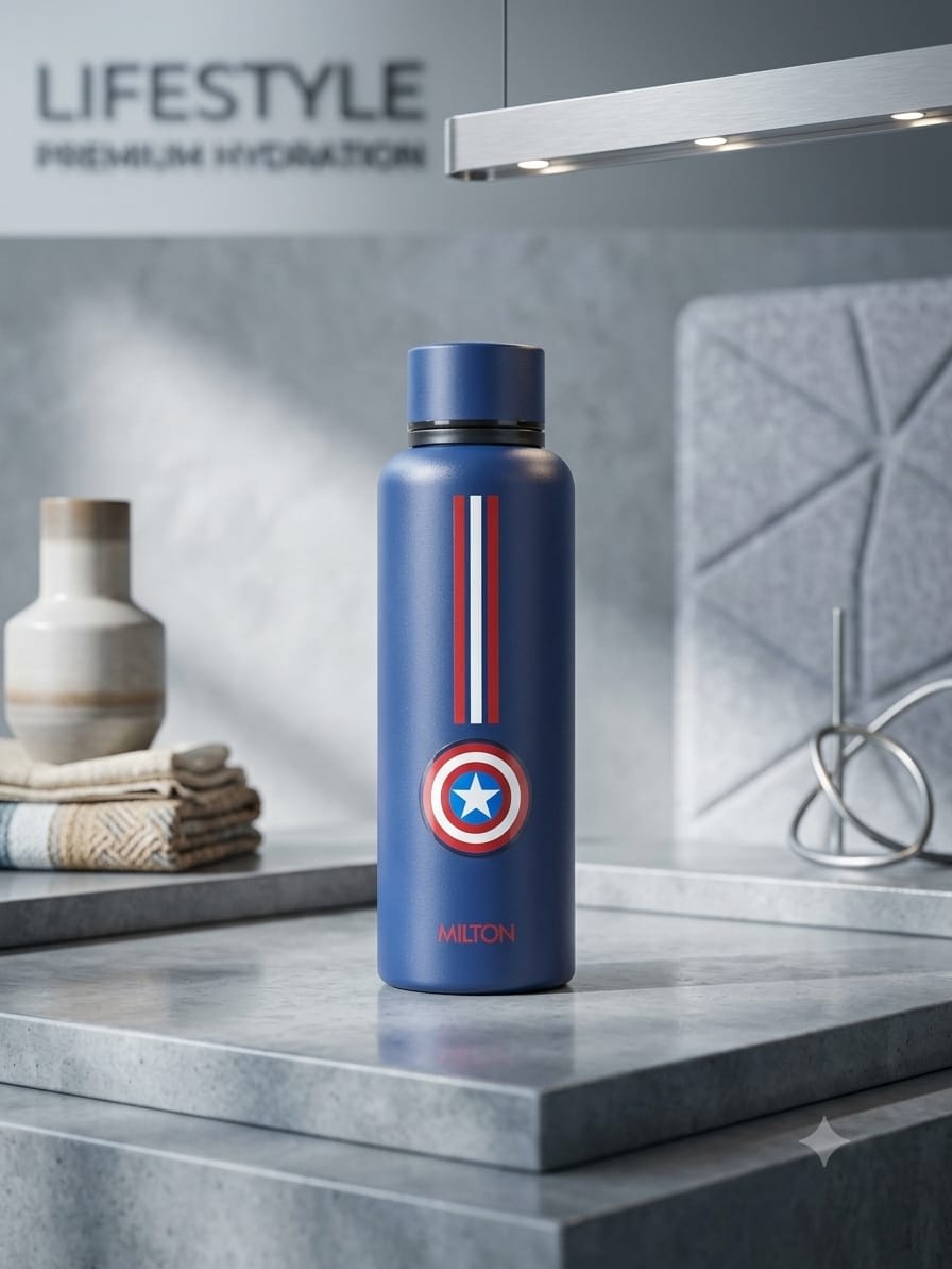 Milton Marvel Lifestyle Premium Captain America Thermosteel Bottle (750 ml)
