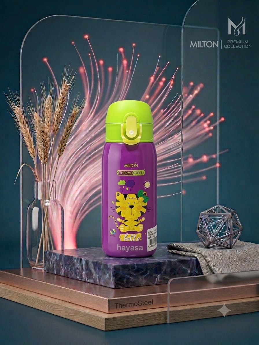 Milton Premium Collection 300 ml Kiddo Thermosteel Insulated Water Bottle – Playful Tiger Edition