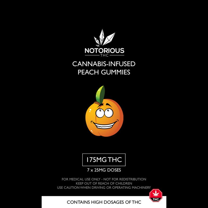 Notorious THC Peach Gummies (175MG THC)