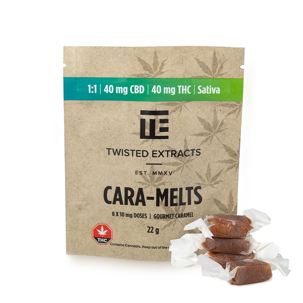 Twisted Extracts Cara-Melts Sativa 1:1 (40mg THC + 40mg CBD)