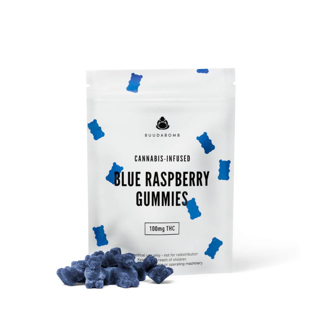 Buudabomb Blue Raspberry Gummies (100mg THC)