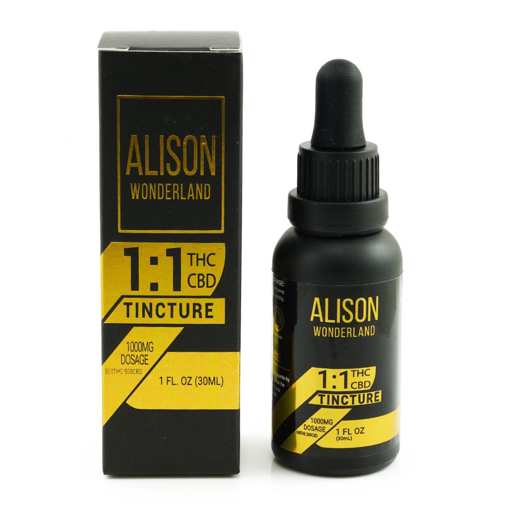 Alison Wonderland THC Tincture 1:1 Hybrid 1000mg (500mg THC + 500mg CBD)