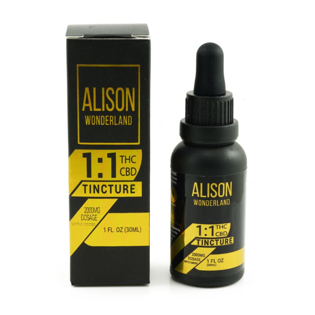 Alison Wonderland THC Tincture 1:1 Hybrid 2000mg (1000mg THC + 1000mg CBD)