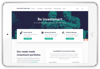 Investsmart homepage