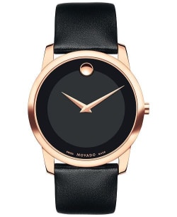 movado men's 2100005 museum gold classic leather watch