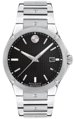 Movado Museum Sport Black Chronograph Dial Black Steel Men\'s Watch 0607291