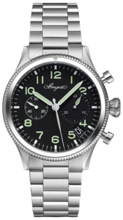 Breguet Type XX Chronograph 2067 Automatic Black Dial Steel Men's