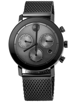 Movado Series 800 & Black Watch 2600161 Gold Men\'s PVD