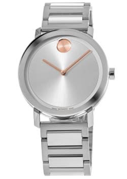 Movado Bold Black Steel Crystal Women's Watch 3600576