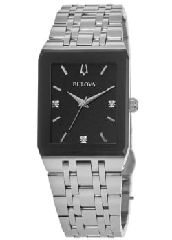 Bulova Hack Automatic Black Dial Green Leather Strap Men's Bulova Hack Automatic Black Dial Green Leather Strap Men's