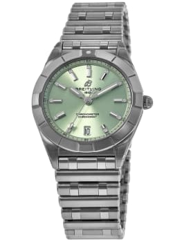 Breitling Chronomat Quartz 32 Green Diamond Dial Steel Women's Watch A77310101L1A1