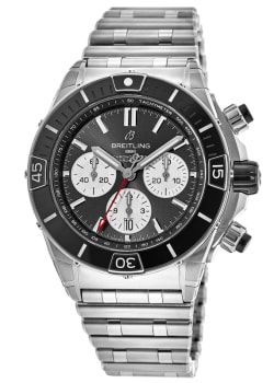 Breitling Super Chronomat B01 44 Black Dial Stainless Steel Men's Watch AB0136251B1A1