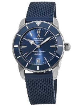 Breitling Superocean Automatic 48 Green Dial Rubber Strap Men's Watch  V17369241L1S2
