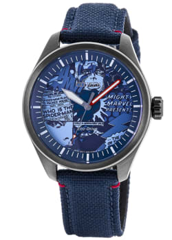 Citizen Eco-Drive Marvel Heroes Blue Dial Fabric Strap Men's Watch AW2037-04W