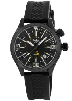 Ball Engineer Master II Diver GMT Black Dial Rubber Strap Men's Watch DG1020A-P3AJ-BK