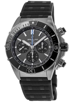 Breitling Super Chronomat B01 44 Chronograph Grey Dial Rubber Strap Men's Watch EB0136251M1S1