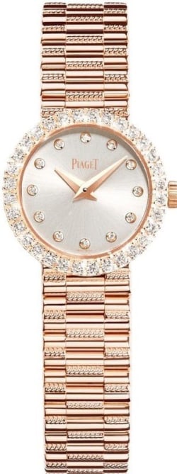 Piaget Tradition Silver Dial Diamond Rose Gold Women's Watch G0A42048