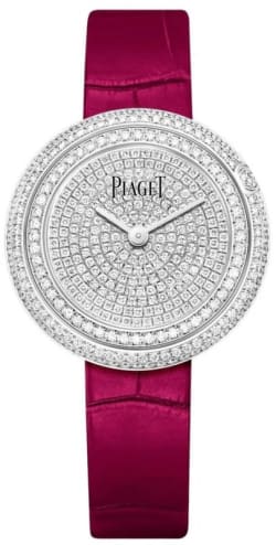 Piaget Possession Quartz Diamond Dial 18K White Gold Leather Women's Watch G0A44099