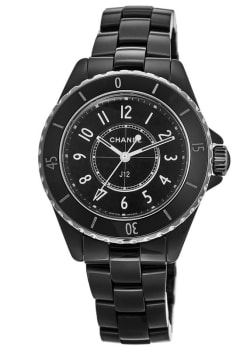 Chanel J12 Automatic Black Ceramic & Steel Diamond Dial Women's