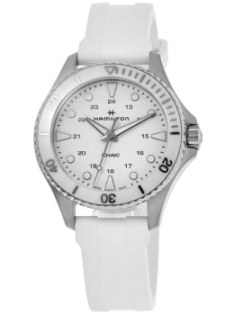 【稼働品】HAMILTON ダッドソン レディース クォーツ ホワイトシェル Hamilton American Classic Timeless Classic Railroad Auto Women's