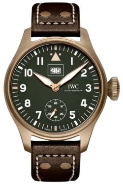 IWC Big Pilot's Spitfire Mission Accomplished Edition Manual Winding Green Dial Bronze Brown Leather Strap Men's Watch IW510506