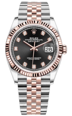 Rolex Datejust 31 Stainless Steel and Yellow Gold Black