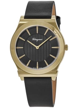 Salvatore Ferragamo Evolution 40mm Black Dial Leather Strap Salvatore Ferragamo Evolution 40mm Black Dial Leather Strap