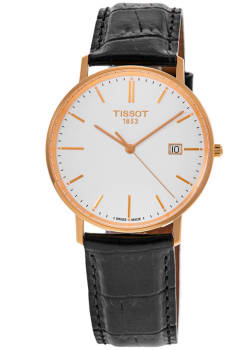 新品電池】TISSOT ラウンド ゴールド文字盤 レザー クォーツ 楽天市場