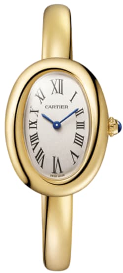 Cartier Baignoire Small Silver Dial 18K Yellow Gold Women's Watch WGBA0020