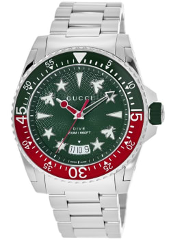 Gucci GG2570 Black Dial Stainless Steel Men's Watch YA142301