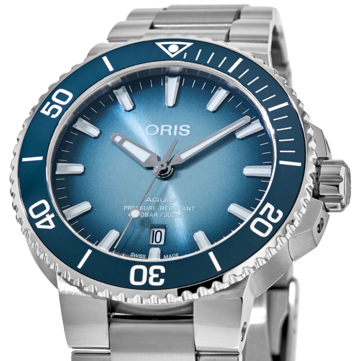 Oris Aquis Date Lake Baikal Limited Edition Blue Dial Men's Watch