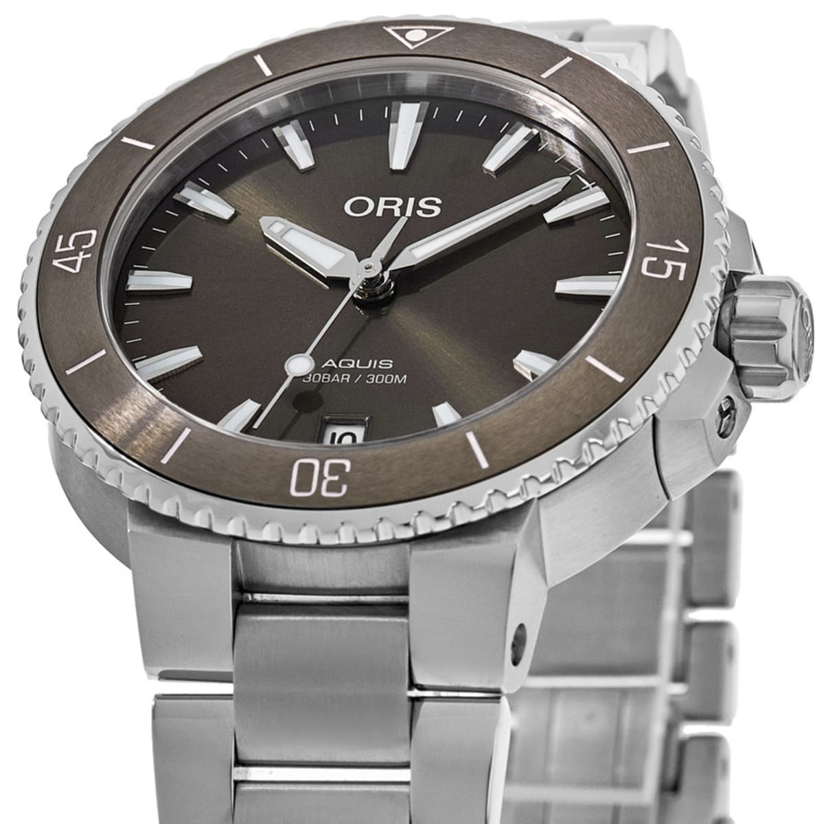 Oris Aquis Date Brown Dial Stainless