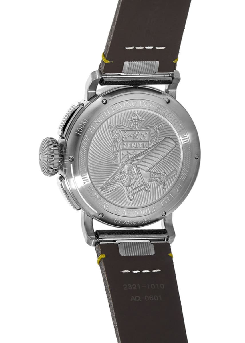 Zenith Pilot Type 20 Chronograph Vintage Leather Strap Men's Zenith Pilot Type 20 Chronograph Vintage Leather Strap Men's