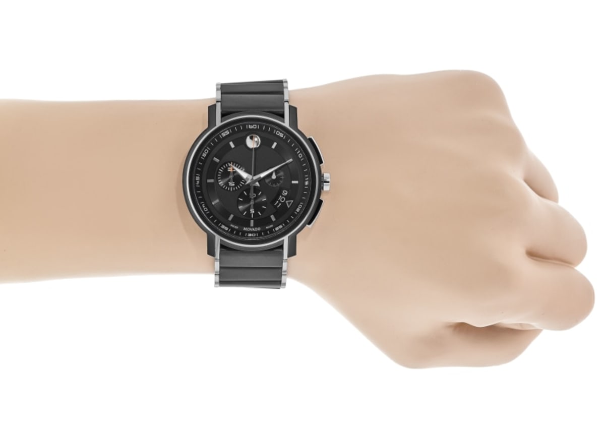 Movado Strato Black Chronograph Dial Men s Watch 0607006