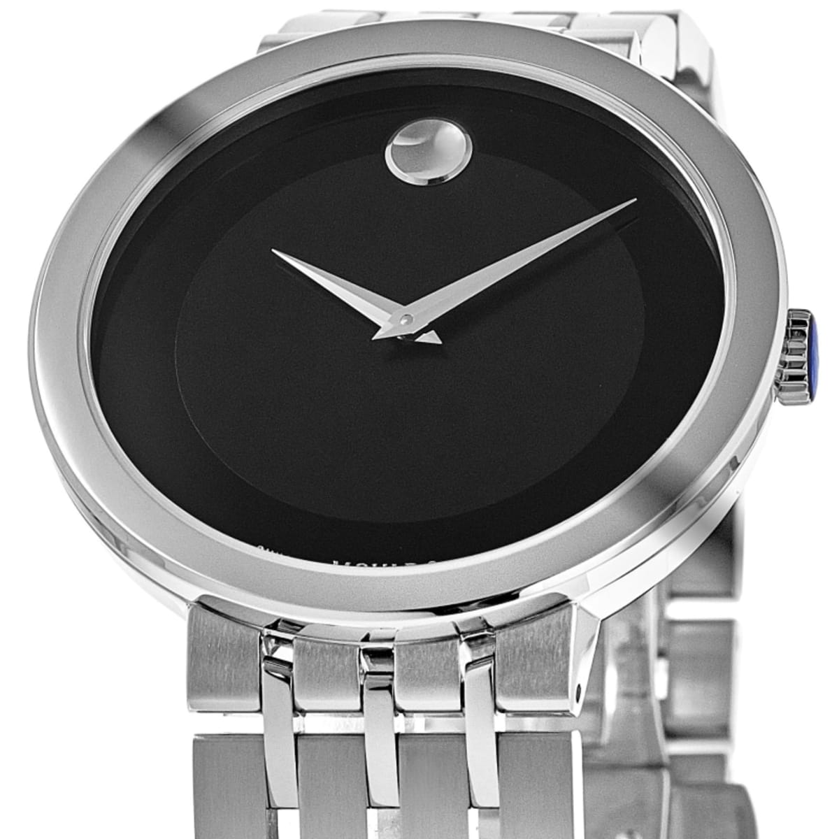 Movado Esperanza 39mm Black Dial Steel Men's Watch 0607057